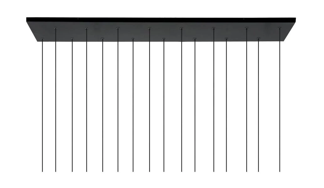 Lucide TEARS - Lámpara colgante - LED Regul. - G4 - 16x1,5W 3000K - Negro - detalle 2